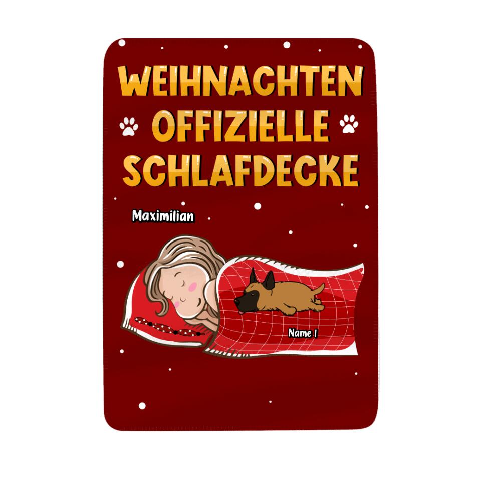 Personalisierte Decke für Tierliebhaber | personalisierte Geschenke für Tierliebhaber | Weihnachten Offiziele Schlafdecke