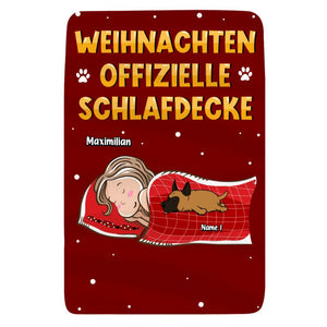 Personalisierte Decke für Tierliebhaber | personalisierte Geschenke für Tierliebhaber | Weihnachten Offiziele Schlafdecke