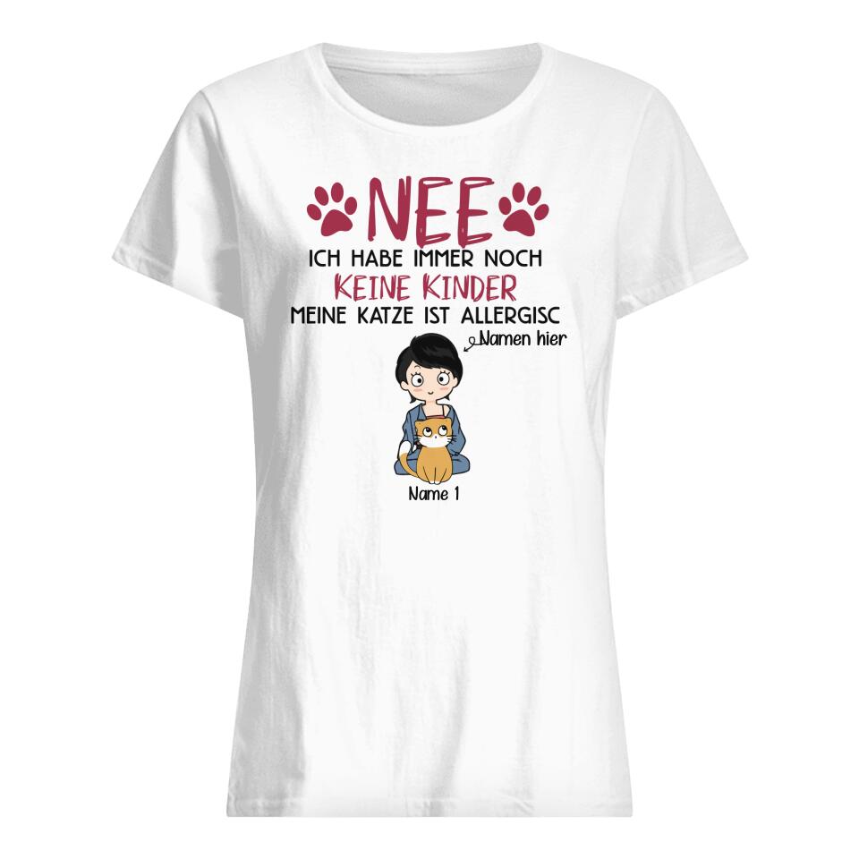 Personalisiertes T-shirt für Katzenliebhaber | personalisierte Geschenke für Katzenliebhaber | Meine Katze ist allergisch