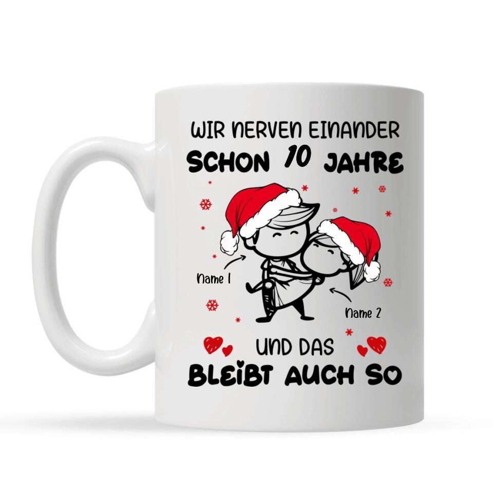 Personalisierte Tasse für Freund| personalisierte Geschenke für ihn | Weihnachtsgeschenk wir nerven einander und das bleibt auch so