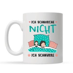 Personalisierte Tasse für Tierliebhaber | personalisierte Geschenke für Tierliebhaber | ich schnarche nicht