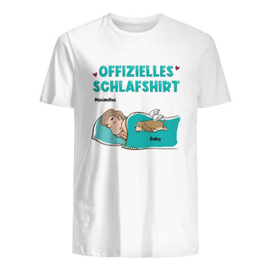 Offizielles Schlafshirt| Personalisiertes T-shirt für Tierliebhaber | personalisierte Geschenke für Tierliebhaber