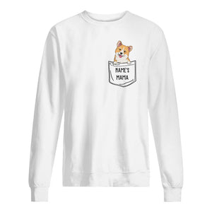 Personalisiertes T-shirt für Katzenliebhaber Und Hundeliebhaber | personalisierte Geschenke für Katzenliebhaber Und Hundeliebhaber | Pocket Haustier Mama und Papa