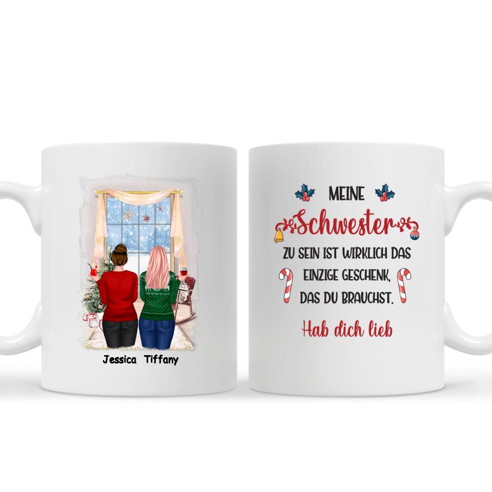 Personalisierte Tasse für Schwester | personalisierte Geschenke für Familie | Schwester Zu Sein Ist Das Einzige Geschenk