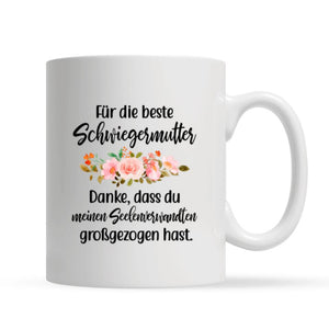 Personalisierte Tasse für Schwiegermutter | personalisierte Geschenke für Mutter | Schwiegermutter und Schwiegertochter Danke dass du