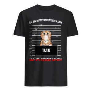 Personalisiertes T-shirt für Katzenliebhaber | personalisierte Geschenke für Katzenliebhaber |  Ungezogenen Liste