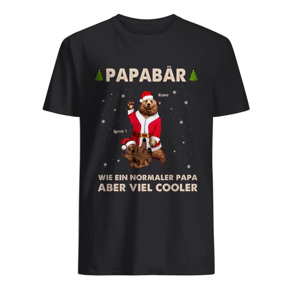 Personalisiertes T-shirt für Papa | personalisierte Geschenke für Vater | Papa Bär