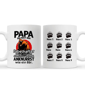 Taza Personalizada Para Papá | Personalizado Regalos Para Padre | Papa, Du Bist Ein Fabelhafter Mensch