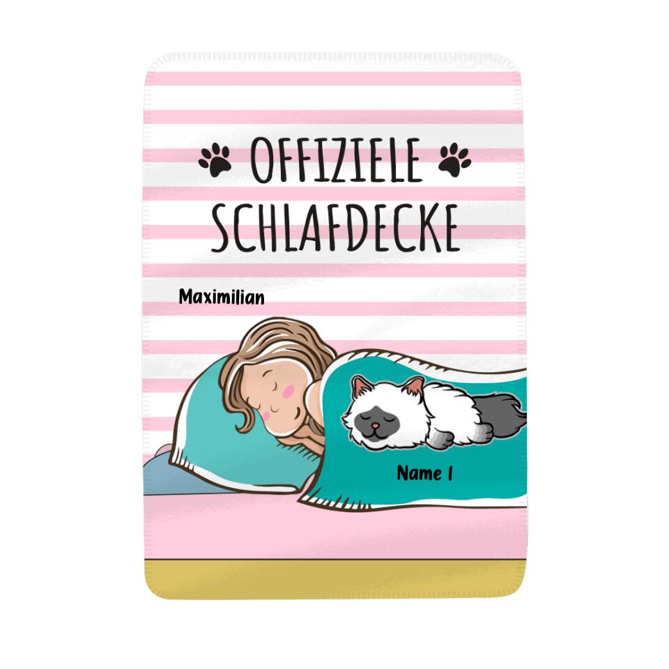 Personalisierte Decke für Katzenliebhaber | personalisierte Geschenke für Katzenliebhaber | Offiziele Schlafdecke