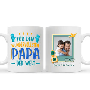 Personalisierte Tasse für Papa | personalisierte Geschenke für Vater | Für den wundervollsten Papa der Welt