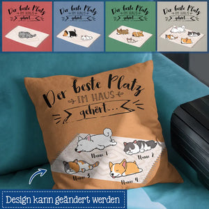 Personalisiertes Kissen für Tierliebhaber | personalisierte Geschenke für Tierliebhaber | Der beste Platz im Haus gehört...