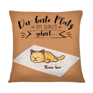 Personalisiertes Kissen für Tierliebhaber | personalisierte Geschenke für Tierliebhaber | Der beste Platz im Haus gehört...