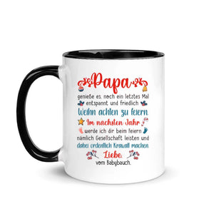 Personalisierte Tasse für Papa | personalisierte Geschenke für Vater | Papa genießt dein letztes Weihnachten