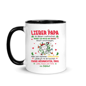 Personalisierte Tasse für Papa | personalisierte Geschenke für Vater | Werde ich mit dir kuscheln nächsten Weihnachten