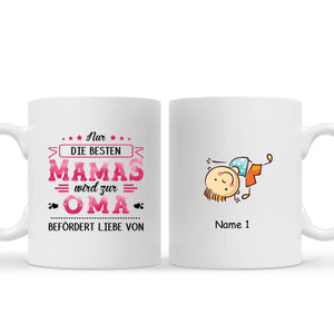 Personalisierte Tasse für Oma | personalisierte Geschenke für Großmutter | Nur Die Besten Mamas Wird Zur Oma