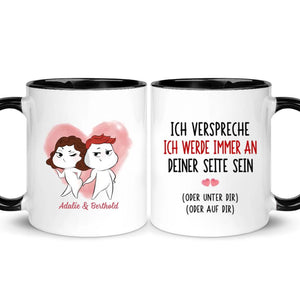 Personalisierte Tasse für Freundin | personalisierte Geschenke für Pärchen | Ich Verspreche Ich Werde Immer An Deiner Seite Sein