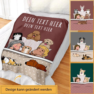 Personalisierte Decke für Katzenliebhaber und Hundeliebhaber | personalisierte Geschenke für Katzenliebhaber und Hundeliebhaber | Couple Decke Katze Hund