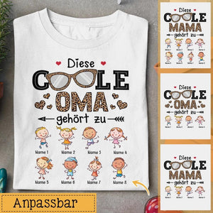 Personalisiertes T-shirt für Oma | personalisierte Geschenke für Oma | Diese Coole Oma Gehört Zu