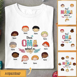 Personalisiertes T-shirt für Oma | personalisierte Geschenke für Oma | Diese Oma Gehört Zu