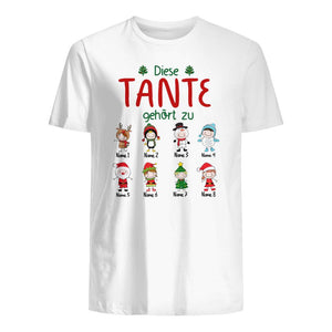 Personalisiertes T-shirt für Tante | personalisierte Geschenke für Tante | Diese Tante Gehört Zu