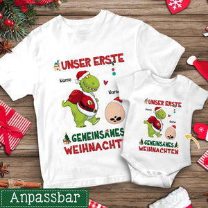 Personalisiertes T-shirt für Papa & Kind | personalisierte Geschenke für Vater und Kind | unser erste gemeinsames weihnachten