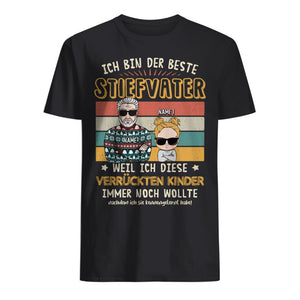 Personalisiertes T-shirt für Stiefvater | personalisierte Geschenke für Bonus-Papa | Ich bin der beste Stiefvater