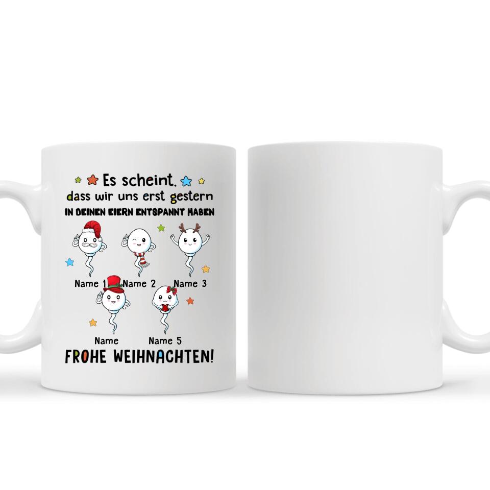 Personalisierte Tasse für Papa | personalisierte Geschenke für Vater | Es scheint, dass wir uns erst gestern in deinen Eiern entspannt haben