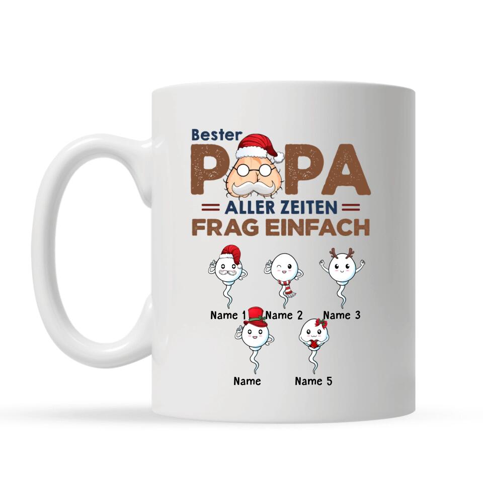 Personalisierte Tasse für Papa | personalisierte Geschenke für Vater | Bester Papa aller Zeiten frag einfach