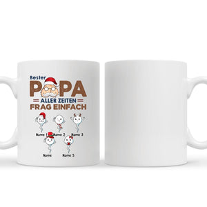 Personalisierte Tasse für Papa | personalisierte Geschenke für Vater | Bester Papa aller Zeiten frag einfach