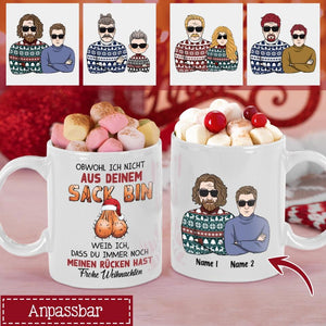 Personalisierte Tasse für Papa | personalisierte Geschenke für Vater | du immer noch meinen Rücken hast frohe Weihnachten