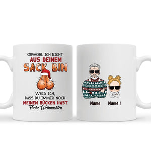 Personalisierte Tasse für Papa | personalisierte Geschenke für Vater | du immer noch meinen Rücken hast frohe Weihnachten