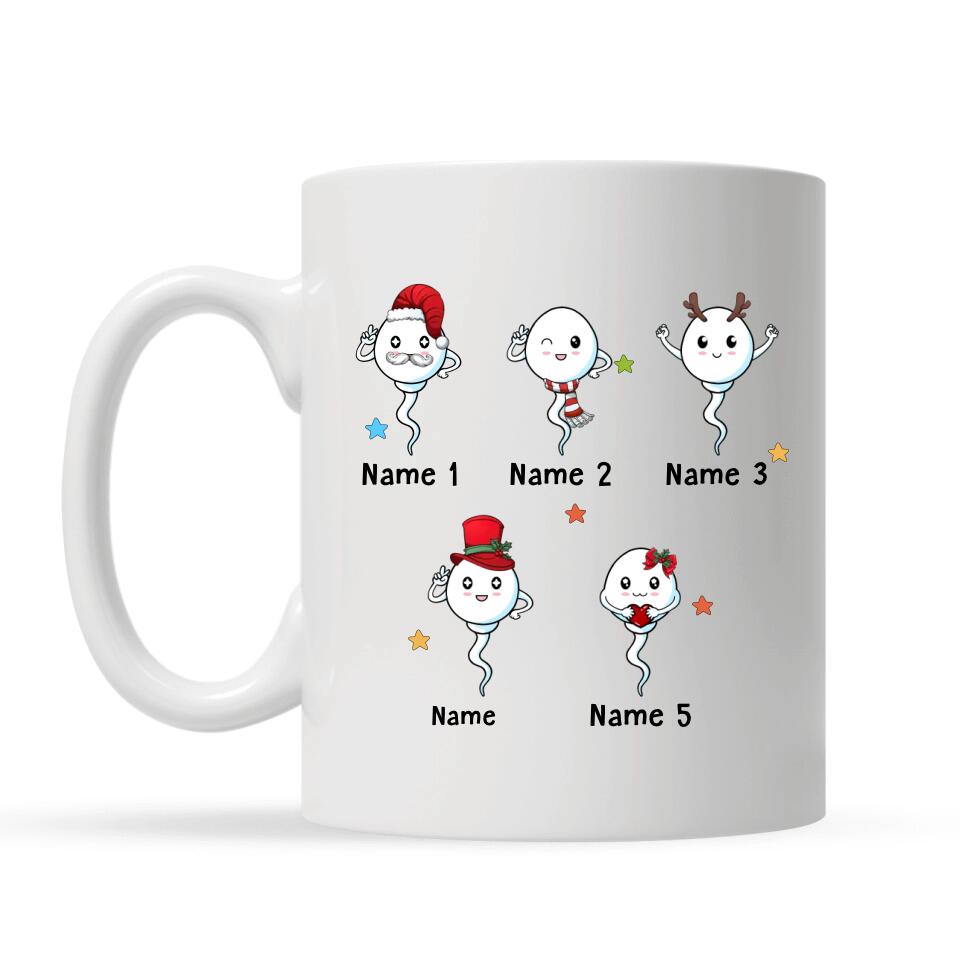 Personalisierte Tasse für Papa | personalisierte Geschenke für Vater | Papa, wir sind froh, dass wir nicht nur Wichser waren Fröhliche Weihnachten