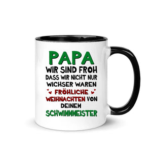 Personalisierte Tasse für Papa | personalisierte Geschenke für Vater | Papa, wir sind froh, dass wir nicht nur Wichser waren Fröhliche Weihnachten