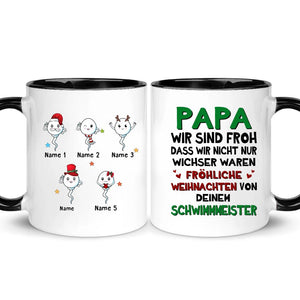 Personalisierte Tasse für Papa | personalisierte Geschenke für Vater | Papa, wir sind froh, dass wir nicht nur Wichser waren Fröhliche Weihnachten