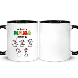 Personalisierte Tasse für Mama | personalisierte Geschenke für Mutter | Diese Mama gehört zu