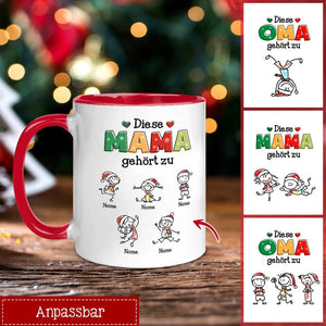 Personalisierte Tasse für Mama | personalisierte Geschenke für Mutter | Diese Mama gehört zu