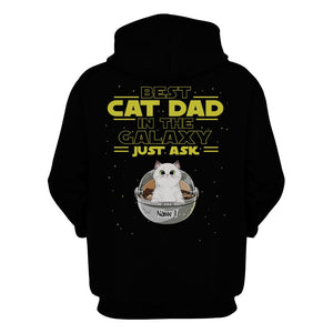 Personalisiertes T-shirt für Katzenliebhaber | personalisierte Geschenke für Katzenliebhaber | Best cat dad in the galaxy