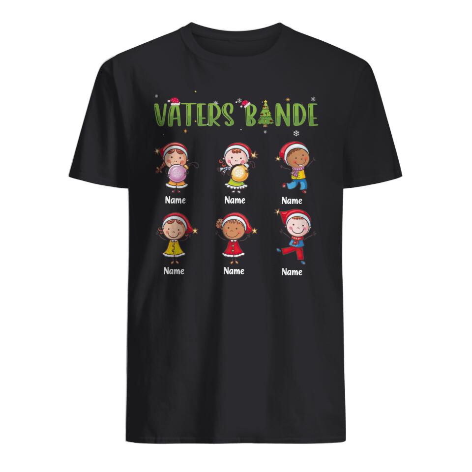 Personalisiertes T-shirt für Papa | personalisierte Geschenke für Vater | Vaters Bande