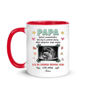 Personalisierte Tasse für Papa | personalisierte Geschenke für Vater | Papa, dieses Weihnachten bin ich in Mamas Bauch