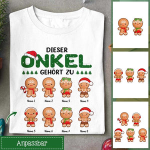 Personalisiertes T-shirt für Onkel | personalisierte Geschenke für Onkel | Dieser Onkel Gehört Zu