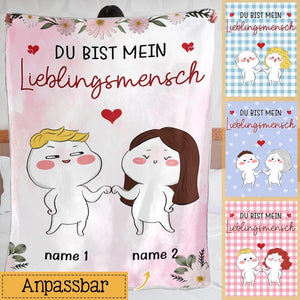 Personalisierte Decke für Paare | personalisierte Geschenke für Ehemann
und Ehefrau | Du Bist Mein Lieblingsmensch