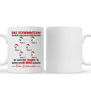 Personalisierte Tasse für Papa | personalisierte Geschenke für Vater | Lustige Tasse Das Schwimmteam wurde vielleicht gestrichen