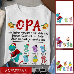 Personalisiertes T-shirt für Opa | personalisierte Geschenke für Opa | Opa Besten Geschenk zu finden