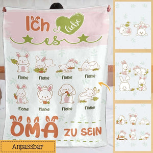 Personalisierte Decke für Oma | personalisierte Geschenke für Oma | Ich Liebe Es Oma Zu Sein Mama Zu Sein