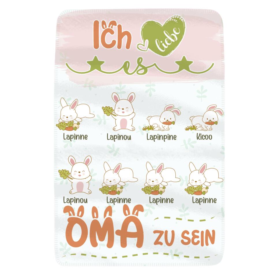 Personalisierte Decke für Oma | personalisierte Geschenke für Oma | Ich Liebe Es Oma Zu Sein Mama Zu Sein