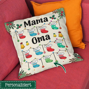 Personalisiertes Kissen für Oma | personalisierte Geschenke für Großmutter | Aktien mit Namen Mama Oma