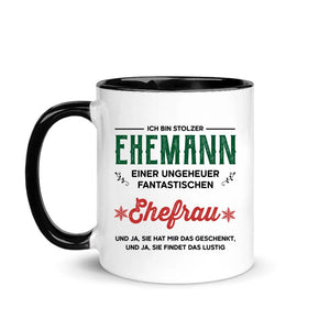 Personalisierte Tasse für Ehemann | personalisierte Geschenke für Ehemann | Ich bin stolzer Ehemann einer ungeheuer fantastischen Ehefrau