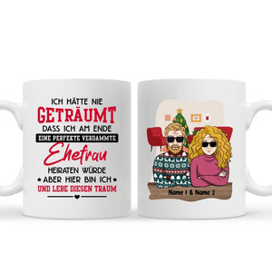 Personalisierte Tasse für Ehemann | personalisierte Geschenke für Ehemann | Ich hätte nie  geträumt, dass ich am Ende eine perfekte verdammte Ehefrau