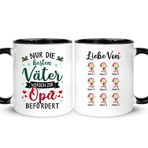 Personalisierte Tasse für Opa | personalisierte Geschenke für Großvater | Nur die besten Väter werden zum Opa befördert