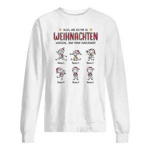 Personalisiertes T-shirt für Opa | personalisierte Geschenke für Großvater | Alles, was ich mir zu Weihnachten wünsche, sind meine Enkelkinder